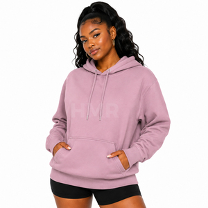 เสื้อฮู้ดโอเวอร์ไซส์ HMR Sorority Sisterhood สีพื้น ผ้าฟลีซคอตตอน มีกระเป๋า ความยาวปกติ - Product Image 1