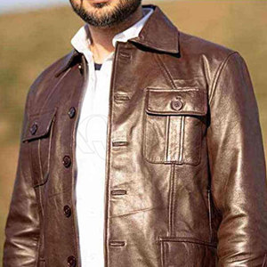 <b>Leather</b> <b>Shirts</b> Men Smooth Fabric Comfortable Fit Lightweight Premium Material Suitable For Office And Daily Use - Product Image 3