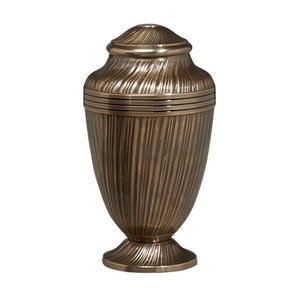 Urna Conmemorativa Clásica en Forma de Ataúd, de Latón Sólido con Acabado Dorado, Banda Decorativa y Tapa de Rosca, Ecológica y Apta para Mascotas - Product Image 3