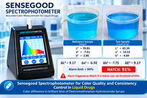 Spectrophotomètre de couleur portable à main, ouverture de 28 mm à 6 pouces, 400-700 nm, 1 nm, colorimètre de haute précision pour poudre et liquide - Product Image 2