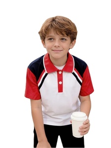 <b>Boys</b> Summer Casual Two-Piece Set Featuring Small Stand-<b>up</b> Collar Half-button Fashion Short-sleeve Jersey Print Top Stylish ODM - Product Image 5