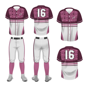 Custom Sublimated Baseball Uniform Set Button Down Jersey Pants and <b>Socks</b> Matching Team Training Wear Kit - Product Image 1