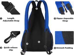 Sac à dos de pickleball personnalisé de haute qualité, écologique, avec poches zippées, support de raquette et sac à dos de sport d'extérieur - Product Image 2