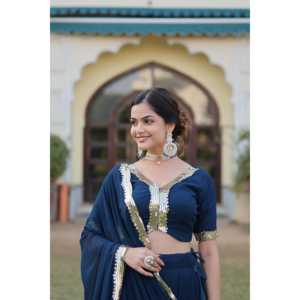 Diseño azul marino Lehenga Choli - Product Image 2