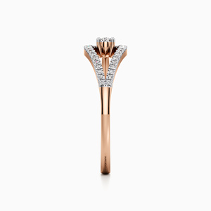 Anillo de Diamantes Cultivados en Laboratorio con Corte Pera Inspirado en la Naturaleza para Mujer, Diseño Abierto con Pavé, Oro de 10K, 14K, 18K y Plata 925, 935 - Product Image 2