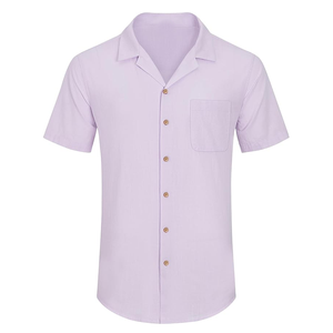 Camisas de Hombre de Lona de Poliéster y Algodón Transpirables a Precio de Mayoreo, Secado Rápido, Ropa de Verano, Color Personalizado, Tallas Grandes - Product Image 1