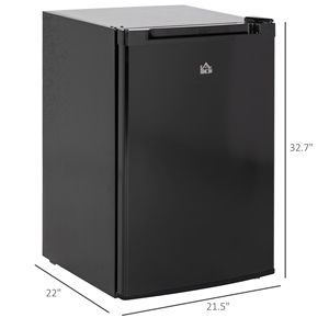 Congelatore verticale a porta battente da 3 piedi cubi con finitura nera e termostato regolabile per uso domestico e alberghiero - Product Image 3