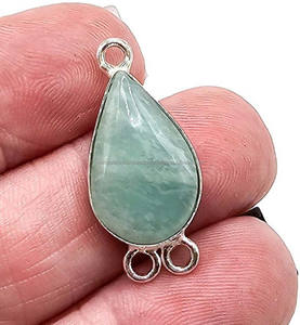 Nouveauté 12mm carré vert améthyste Double forme connecteur Vintage vente chaude argent plaqué or lunette ensemble pour tous les bijoux - Product Image 2