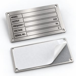 Plaque signalétique en aluminium personnalisée avec numéro de série et trous de fixation, fabrication OEM - Product Image 2