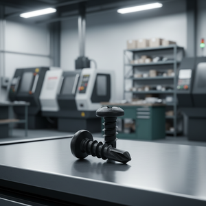 PDC 11 แหวนรองหัวเหล็กคาร์บอนเคลือบสีดำ หัวฟิลลิปส์ ปลายเจาะเกลียวหยาบ นิ้วเกรด 4.8/6.8 DIN/ISO 3.5-4.8 มม. - Product Image 1