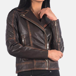 Supplier Exporter Top Full Grain New Design <b>Light</b> <b>Weight</b> Fashion Cheap Price Top Quality Leather <b>Jacket</b> for Women - Product Image 6