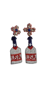 2025 Handmade Jewellery Handcrafted Embroidered Fashion Beaded Earrings Beautiful Design Silk Thread Embroidery Woman Girls <b>Gift</b> - Product Image 4