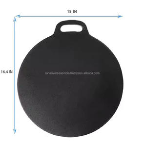Sartén/Tawa de Hierro Fundido de 12 Pulgadas con Asa Única, Sartén para Pizza, Crepas, Dosa, Roti, Budare - Product Image 2
