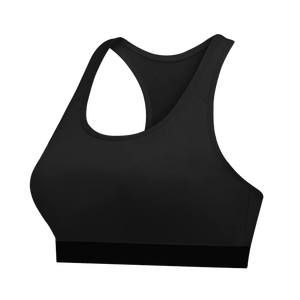 Sports Bra Black Band Racerback Design High Support Workout <b>Top</b> Breathable Seamless Removable Breast Pad Comfortable Push up - Product Image 2