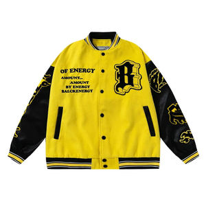 Wholesale Custom Letterman Leather Varsity Jacket for Men High Street Style with <b>Heated</b> Features - Product Image 1