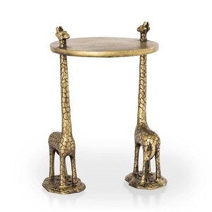 Giraffe pair end <b>table</b> animal base <b>side</b> <b>table</b> giraffe design <b>table</b> luxury accent <b>table</b> designer animal shape furniture modern - Product Image 1