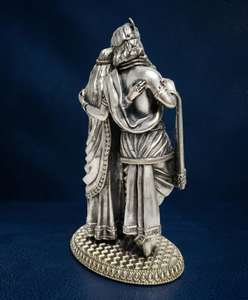 Idole Radha Krishna en argent oxydé plaqué argent 999 de Jaipur Metals |   100% Laiton |   7 x 5 x 12 cm |   268 g |   Pooja et Cadeau - Product Image 6