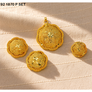 Ethiopian Necklace and Earrings African Gold Plated Jewelry <b>Set</b> Eritrean <b>Girl</b> Accessories Ethiopian Gold Plated Jewelry <b>Set</b> - Product Image 5