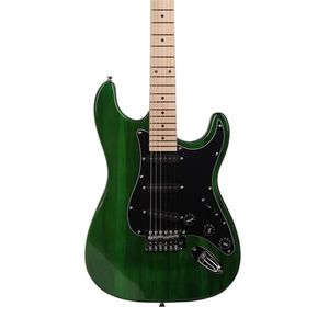 Chitarra Elettrica ST Elegante con Battipenna Nero, Prodotto Verde - Product Image 5