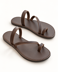 Sandales légères unisexes marron et noires à boucle d'orteil, triple sangle, décontractées, pour l'été, tailles 2-11, vente en gros, OEM, export - Product Image 5
