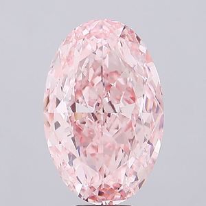 Diamant de laboratoire ovale rose intense fantaisie de 1,00 carat, excellente taille, clarté VS2, certifié IGI, pour bijoux. - Product Image 1