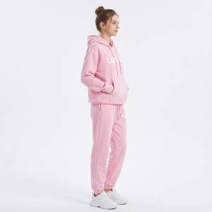 Winter Solid Plain Custom Unisex Streetwear <b>Women</b> Tracksuit Breathable Quick Dry Fleeced <b>Sweat</b> <b>Pant</b> Hoodie Jogging - Product Image 2