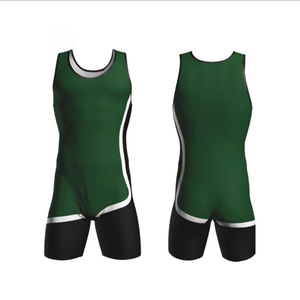 Mens Black Fitted Tank Top Wrestling Singlet Spandex Nylon Stretch <b>Athletic</b> Compression Adult Training Competition Sportswear - Product Image 2