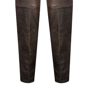 Chaps d'équitation western professionnels pour hommes, fabriqués en cuir de vachette véritable, construction robuste, finition vieillie, personnalisables OEM - Product Image 5