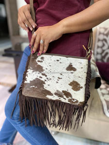 Sacs à main en cuir de vachette pour femmes, sacs à franges, Style occidental, nouvelle collection, - Product Image 5