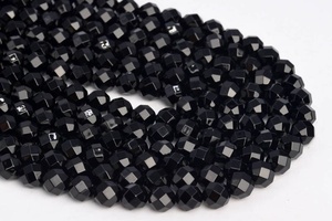 Cuentas de Ágata Negra, Piedras Preciosas Naturales Genuinas, Cuentas Sueltas Facetadas Redondas y Cuadradas, Hilo Completo de 15 Pulgadas, Lote al por Mayor - Product Image 5