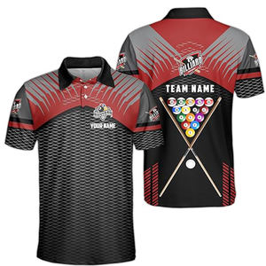 Maillot de billard personnalisé pour hommes grandes tailles, haute qualité, imprimé par sublimation, séchage rapide, respirant - Product Image 1
