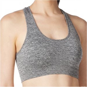 Women's Solid Crisscross Spaghetti Strap Seamless Lightweight High Support Backless Breathable Yoga Sports Bra Removable <b>Pads</b> - Product Image 5