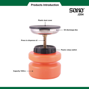 SONO J204 Industrial Push Down Liquid <b>Dispenser</b> <b>Pump</b> <b>Bottle</b> Chemical Safe Stainless Steel Anti-Evaporation Solvent 1000ml Box - Product Image 2