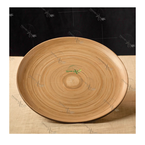 Assiette en bambou réutilisable au design classique, vaisselle écologique, ensemble de vaisselle, sans danger pour les aliments, pour un style de vie plus vert - Product Image 5