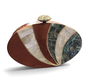 <b>Top</b>-Style Wooden Ladies Clutch Bag New Design Fashion Accessories Purse With Two Straps for Girls for Reception - Product Image 2