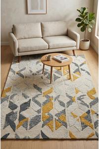 Tapis d'appoint moderne abstrait en laine noué à la main de haute qualité avec base antidérapante pour hôtels, bureaux et résidences - Product Image 5