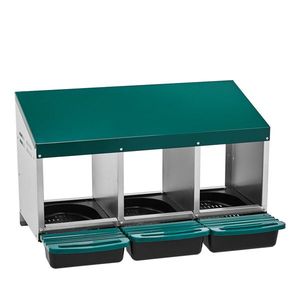 Caja de Nidificación para Gallinas de Montaje en Pared con 3 Compartimentos, Fácil Recolección de Huevos, Percha, Caja de Cría, Jaulas para Animales para Poner Huevos - Product Image 3