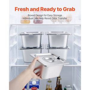 Bandeja de exhibición de alimentos de acero inoxidable para mostrador con rejilla refrigerada por hielo para buffet de ensaladas y condimentos - Product Image 3