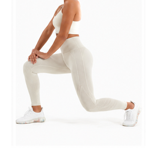 Leggings de sport de qualité supérieure pour femmes, taille haute, effet ventre plat, respirants, pour la gym et l'entraînement, avec logo personnalisé - Product Image 3