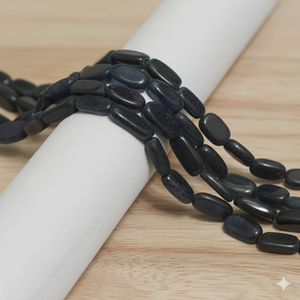 Wholesale Beadsnfashion - Cuentas Sueltas Ovaladas de Jade Azul de 14x8 mm para Hacer Collares, Pulseras y Pendientes - Product Image 1