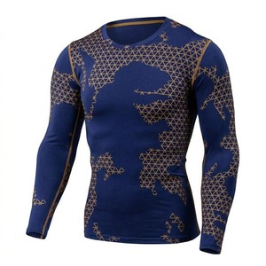 Camiseta de compresión de manga corta para MMA y BJJ para hombre, de secado rápido, que absorbe la humedad, para entrenamiento, tendencia en Europa y EE. UU. - Product Image 3