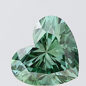 Diamant de laboratoire taille cœur 2,00 ct, vert vif fantaisie, VS2, certifié IGI, diamant CVD en vrac pour la fabrication de bijoux - Product Image 1