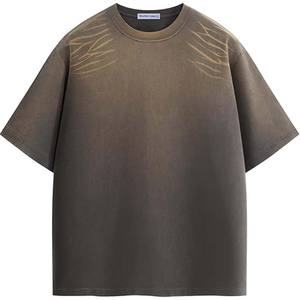 Camisetas de Hombre de Talla Grande con Estampado Oversize, Lavado, Tejido Pesado, Estilo Vintage, Teñido Liso, Personalizables con Color y Logotipo - Product Image 1