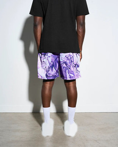 Shorts d'entraînement en maille à imprimé abstrait pour hommes, décontractés, avec cordon de serrage, légers, pour la gym, vêtements de sport, fabrication OEM - Product Image 4