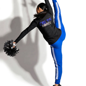 Glitter <b>Rhinestones</b> Front Logo Cheer Warm <b>Jackets</b> Sports Tracksuit Training Wear Women's Gymnastic Dance Team <b>Jacket</b> - Product Image 3