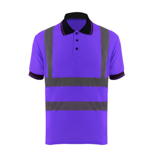 เสื้อโปโลนิรภัยสำหรับผู้ชายพร้อมแถบสะท้อนแสง เสื้อกั๊กทำงานแบบมองเห็นได้ชัดเจน แห้งเร็ว ระบายอากาศได้ดีสำหรับฤดูร้อน ปรับแต่งโลโก้ได้ - Product Image 1