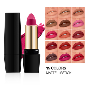 15 Colors Matte <b>Lipstick</b>, Long-Lasting High-Pigment Waterproof <b>Lipstick</b> for All-Day Wear - Product Image 1