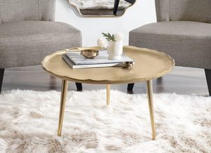 Bandeja Decorativa de Metal Dorado de Lujo, Mesa Redonda Moderna para Servir, Mesa de Centro, Decoración para el Hogar - Product Image 2