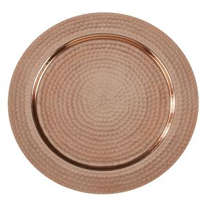 Plato de cobre antiguo para servir, tamaño personalizado, forma redonda, platos y vajilla de metal, diseño de borde con cuentas, plato elegante para decoración de mesa de fiesta - Product Image 3
