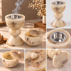 Quemador de incienso árabe de lujo con soporte decorativo de madera de resina para Oud, hecho a mano para fragancia del hogar, venta al por mayor - Product Image 4